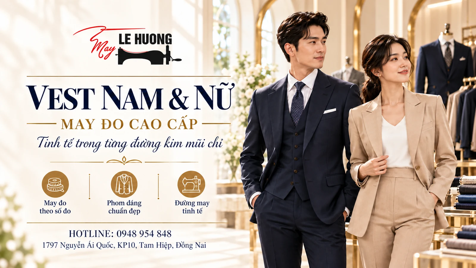 Vest nam và nữ - May đo cao cấp Lê Hương