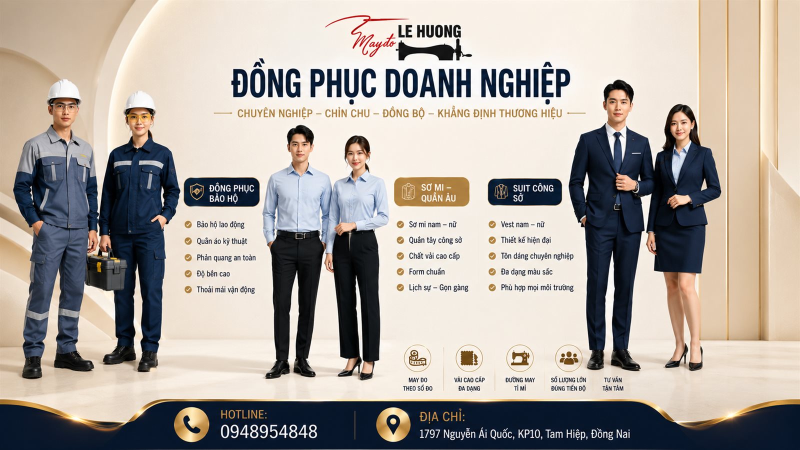 Đồng phục doanh nghiệp may đo Lê Hương
